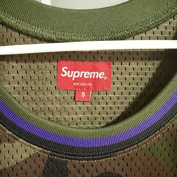 Supreme Men Rhinestone Camo Print Jersey 94 Small Authentic Polyester - Picture 6 of 8